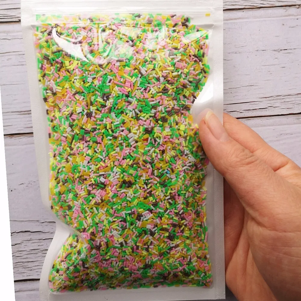 100 г/пакет слайм глина спринклеры наполнитель DIY Поставки конфеты поддельные торт десерт грязь украшения игрушки аксессуары