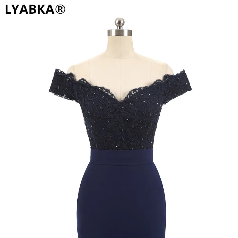 Robe De Soiree, длинное вечернее платье русалки, темно-синие, вечерние, элегантные, vestido de festa, длинное платье на выпускной,, вечерние платья с бисером