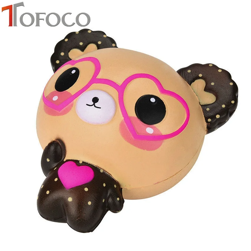 TOFOCO 12 см милые очки Kawaii Медвежонок сжимаемые Джамбо медленно поднимающиеся