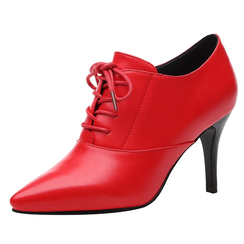 Высокое Качество Весной И Осенью женщин Босоножки ПУ Кожа Насосы Женские