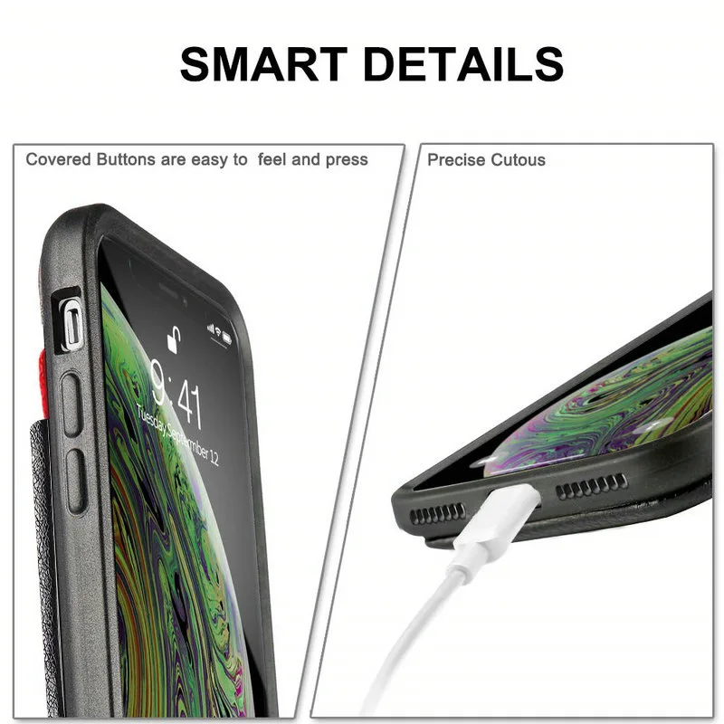 Роскошный кожаный чехол кошелек LUPHIE для iPhone X XS Max XR 8 7 6S Plus с отделением карт 11 Pro