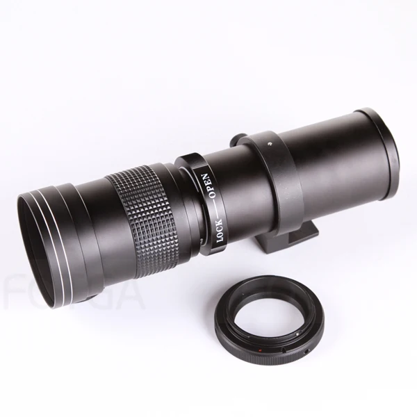 

Супертелеобъектив с T-образным креплением 420-800 мм f8.3-16 для камер canon eos eosr eosm nikon n1 z7 sony a7r3 olympus fujifilm fuji pentax