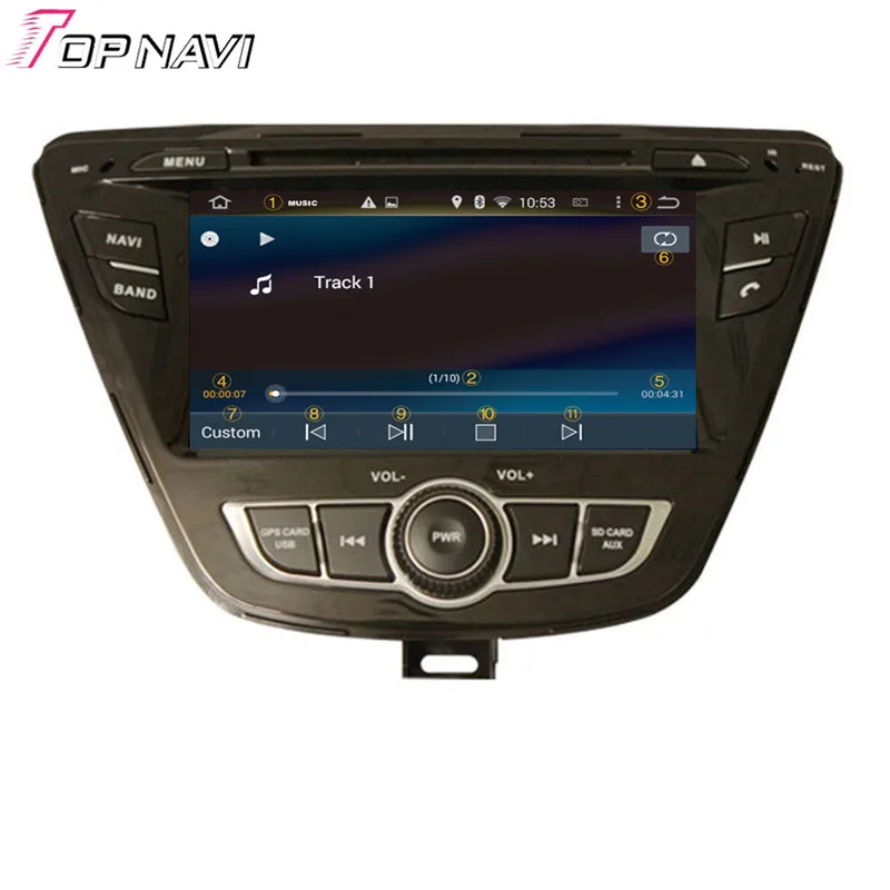 Topnavi 7 ''Octa Core 4 Гб RAM Android 6 0 Автомобильный видеоплеер Авто аудио DVD ПК для HYUNDAI