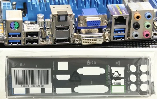 Новая задняя панель I/O для материнской платы P8Z77 V PRO бесплатная доставка|p8z77-v