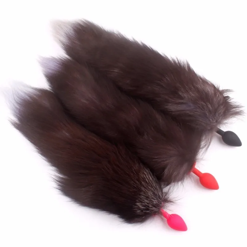 Силиконовая Анальная пробка с лисьим хвостом анальные пробки секс-игрушки для