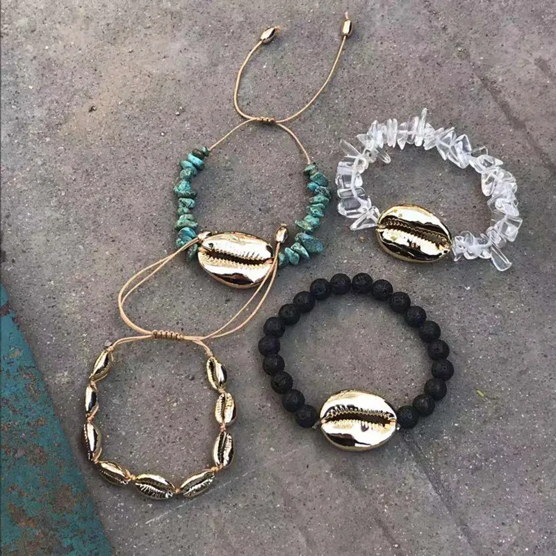 Bileklik pulseras mujer hombre puka COWRIE браслеты для женщин подарок бижутерия богемные в стиле
