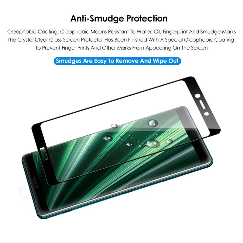 Qosea для sony Xperia XZ4 компактный Экран протектор гальваническим переднее сплошное