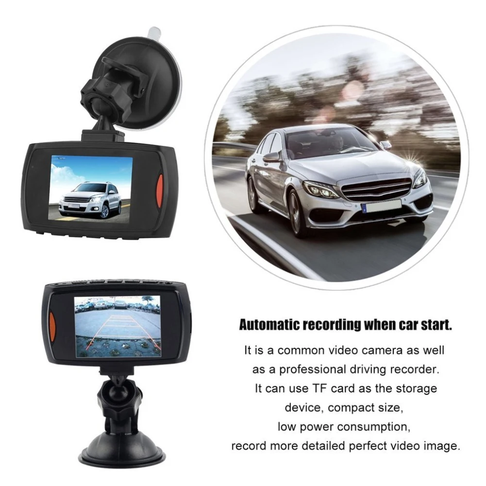 HD 720P Dashboard Camera 2.2inch Car Dash Cam Video Vehicle Recorder LCD Display Driving DVR Night Vision Digital Mini | Автомобили и
