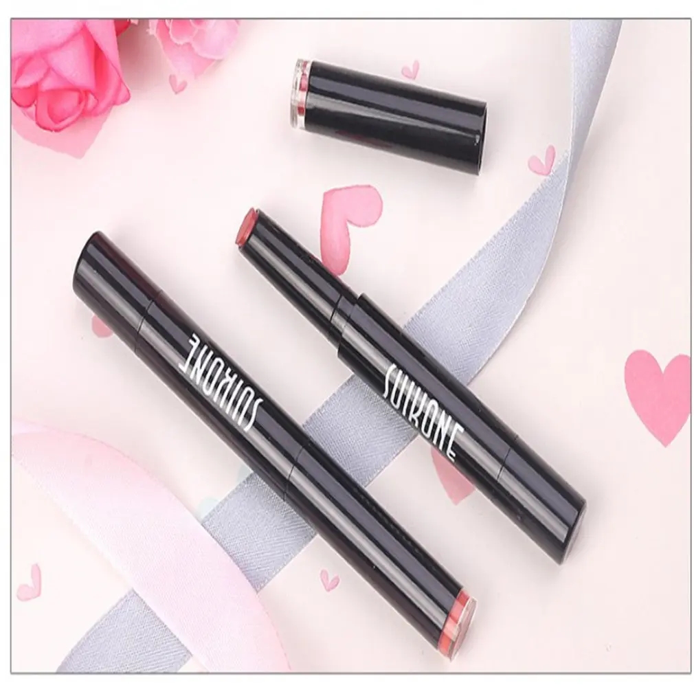 Матовая помада Водонепроницаемый гламурный блеск макияж металлик губ Gloss Stick