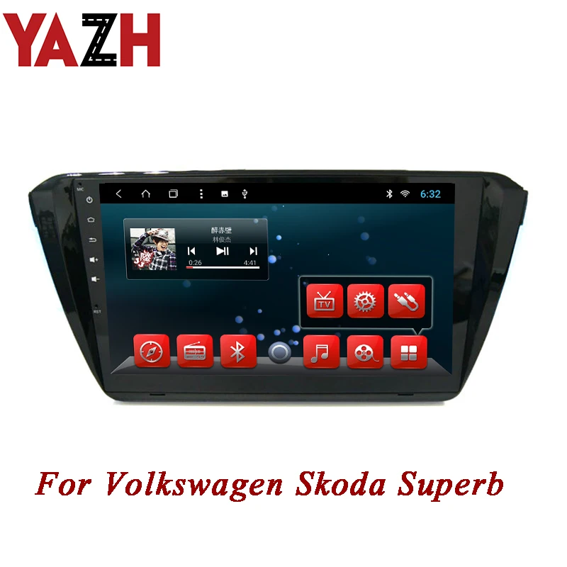 YAZH 10 1 дюймов ips HD дисплей автомобиля радио для Volkswagen Skoda Superb In Dash 32 Гб gps навигация