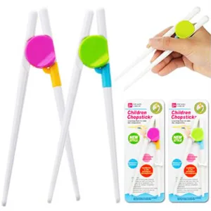 1 пара палочек для суши, Детские Мультяшные палочки для еды, простота использования, забавное обучение, тренировочная посуда, обеденная игра, кухонные инструменты