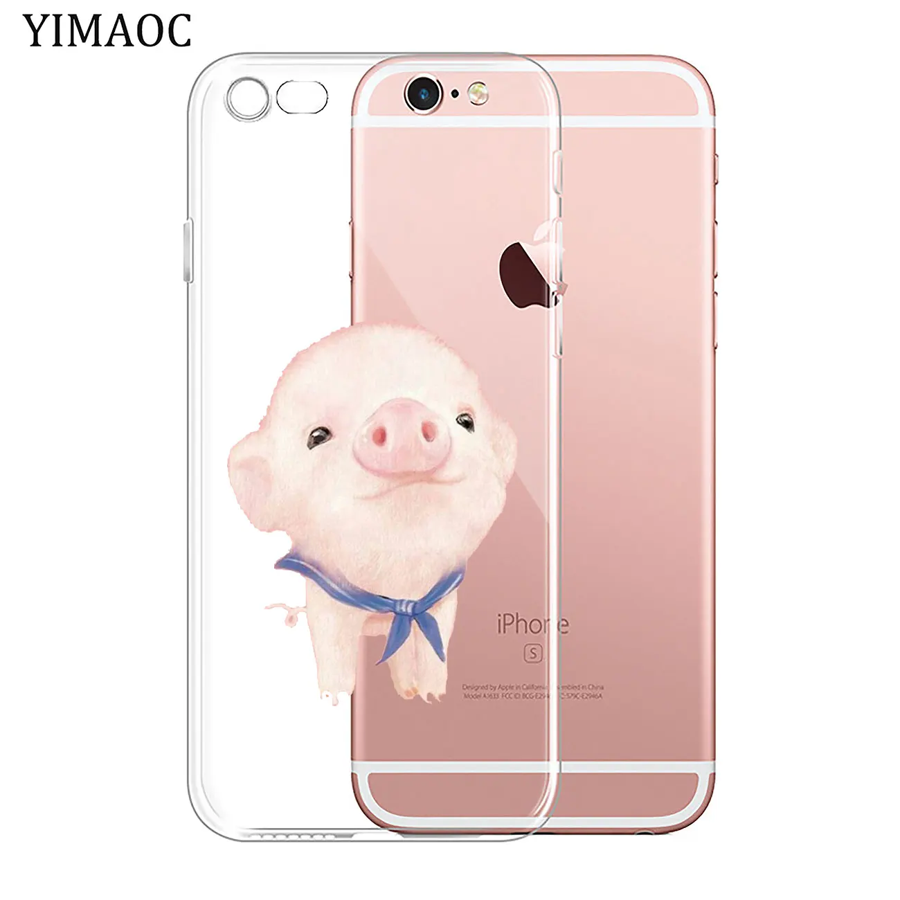 YIMAOC Piggy Милый Мягкий силиконовый чехол для телефона iPhone XR X XS 11 Pro Max 5 5S SE 6 6S 7 8 Plus 10 TPU