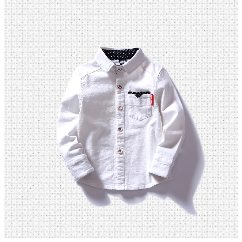 Сезон: весна–лето Повседневная рубашка для мальчиков 100% хлопок Высокое качество