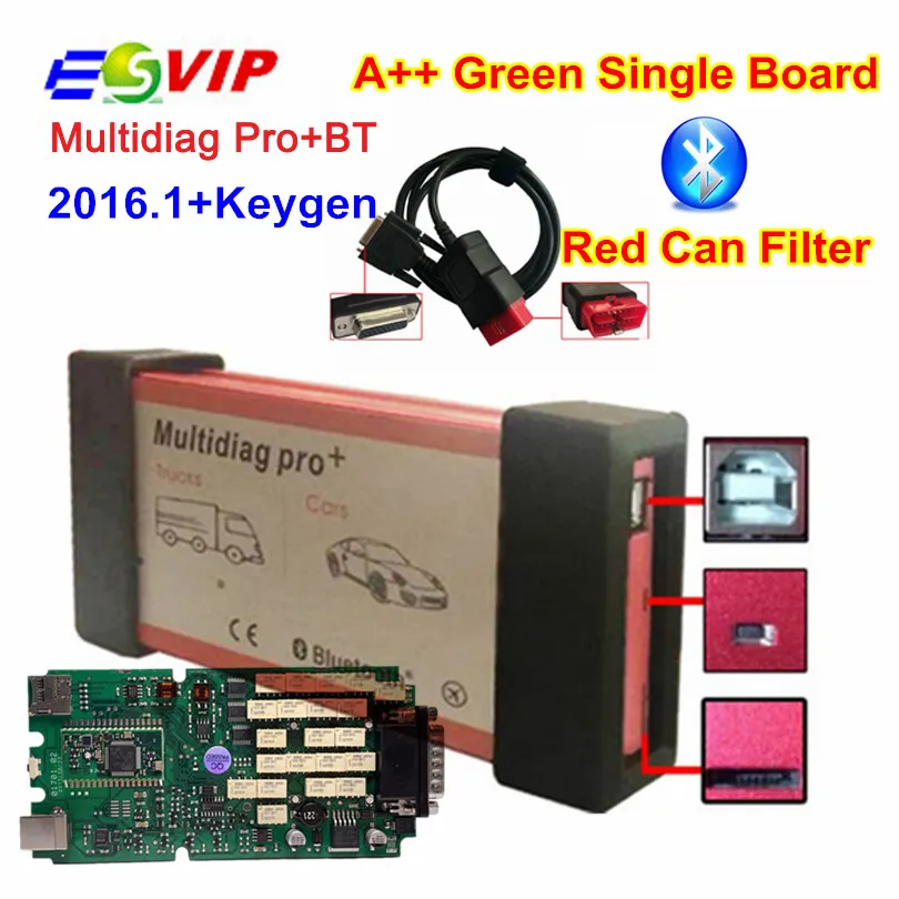 1+ KEYGEN новейший дизайн одноплатный Multidiag Pro+ bluetooth OBDIICAT-CDP для автомобилей/грузовиков диагностический инструмент автоматический сканер