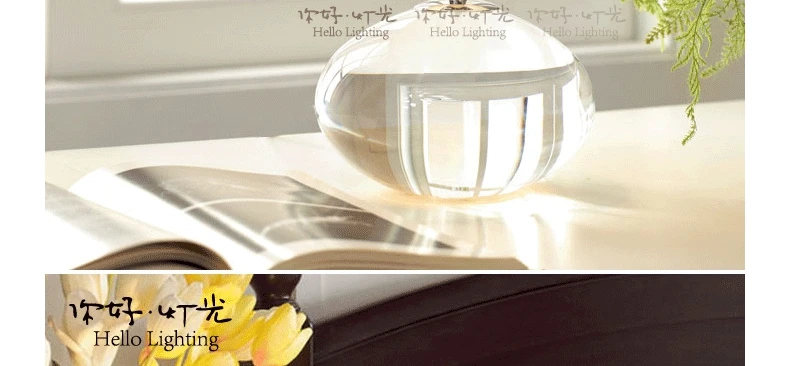 Большой Хрустальный шар Свадебная настольная лампа + белый оттенок Рождество