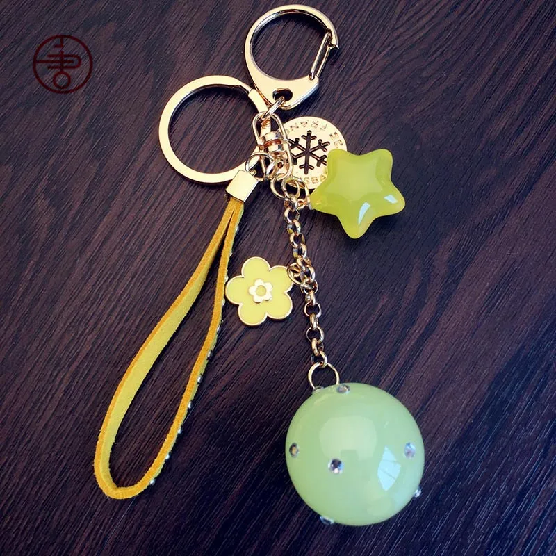 TS 2 шт./лот 2017 Корейский конфеты цвет пятиконечная звезда брелок желе с кулон