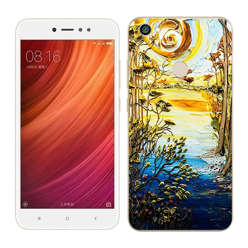 For Xiaomi Redmi Note 5A Prime Cases TPU Oil Painted for Phone Cover Hongmi 5a | Мобильные телефоны и аксессуары