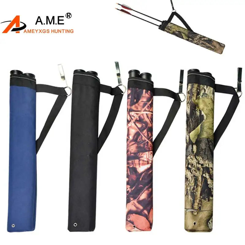 

1 PC Archery Quiver Simple Convenient 2 Tube Carbon Arrow Case Archery Shooting Arrow Quivers Right Hand Recurve Traditional