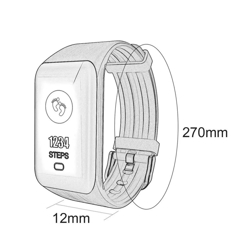 DC28 плюс 0 96 &quotсенсорный экран TFT Водонепроницаемый Смарт Часы Heart Rate крови