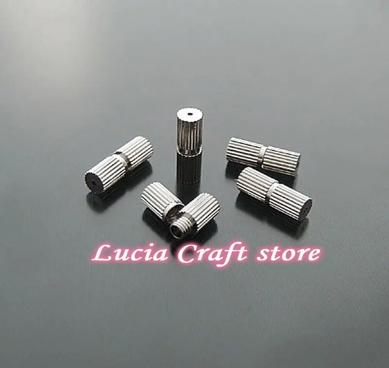 Lucia crafts 12 шт. 7*3 мм Металлические винтовые застежки ожерелье браслет фурнитура цилиндр Серебряный тон DIY аксессуары ручной работы G1210
