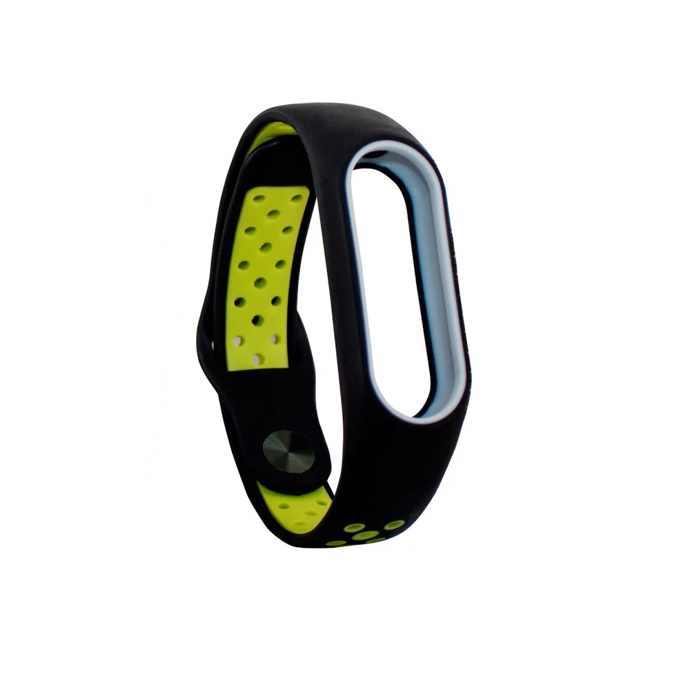 green black Смарт-ремешок аксессуары для Xiao mi Band 2 Браслет Силиконовый сменный для Xiaomi mi Band 2 для mi band 2 спортивный браслет - Цвет: green black