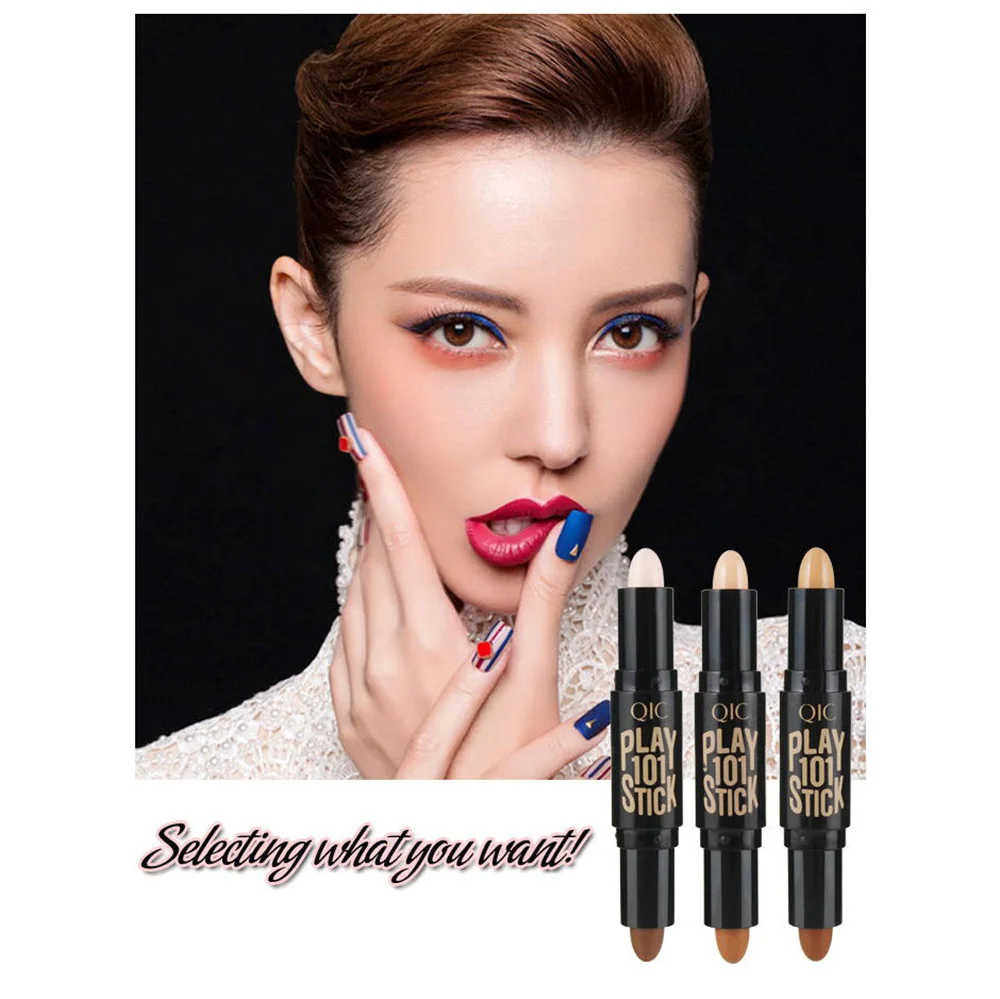 Aikimuse Brand Double Head 3D Bronzer Highlighter Stick Face Makeup Concealer Pen Foundation Cream Texture Contour Pencil | Красота и
