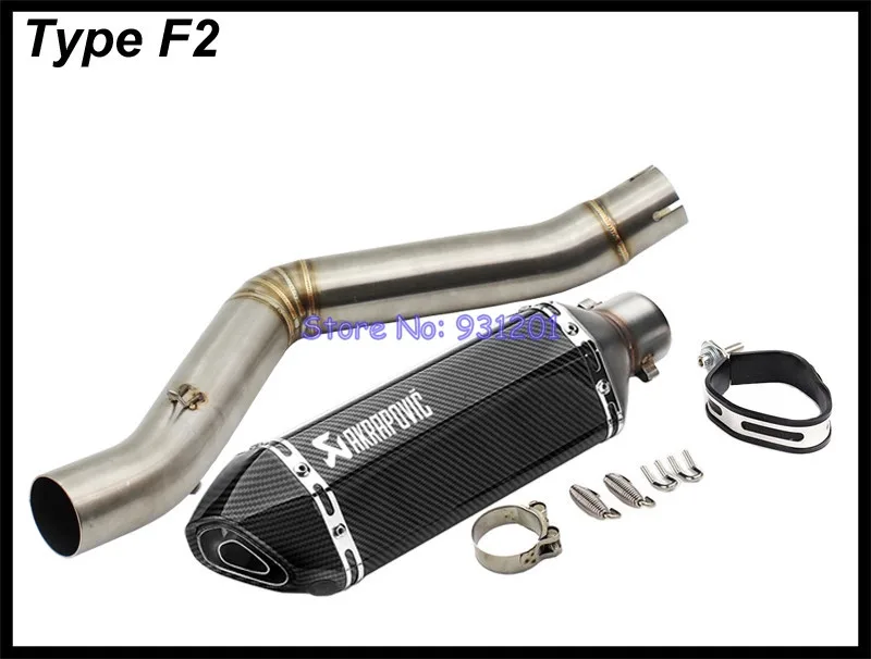 Мотоцикл слипоны Бенелли TRK502 TRK 502 выхлопная труба akrapovic соединительная трубка средняя выхлопная труба мото с DB Killer - Цвет: Type F2