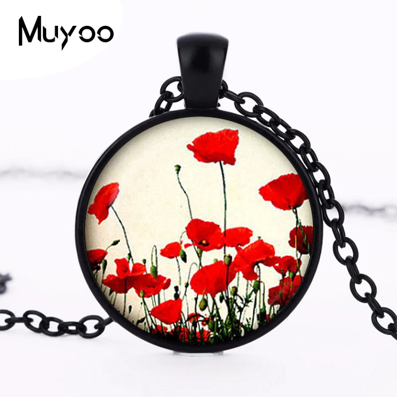 2017 Новый Популярный Кулон ожерелье красный и белый цветок ювелирные изделия