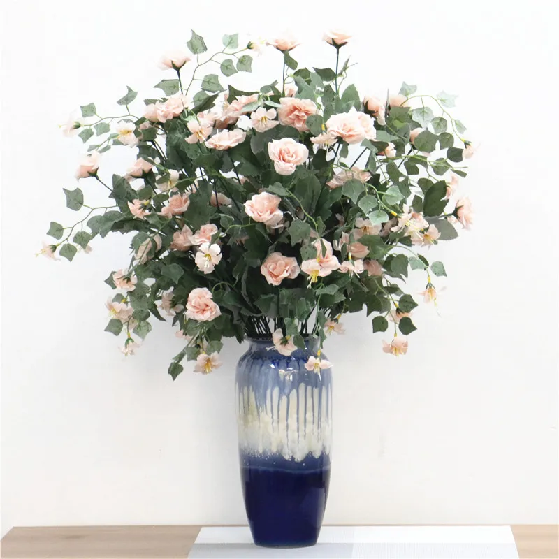 16 головок искусственный букет цветов розы цветок для свадьбы Декор домашний стол