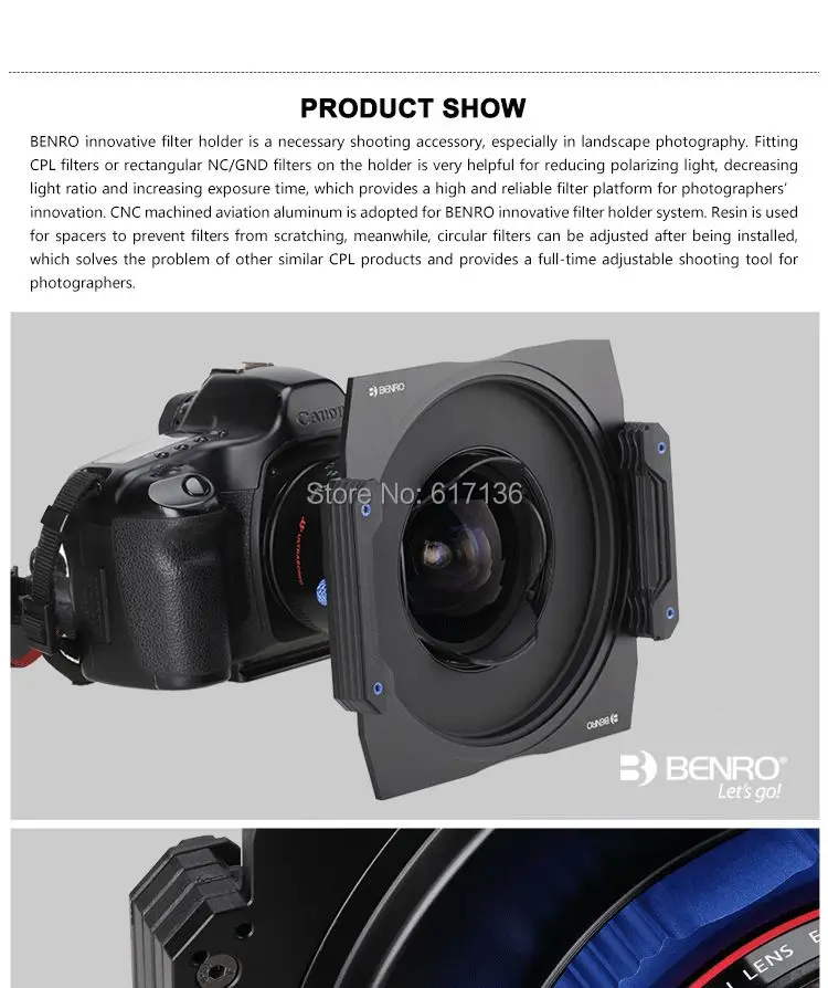 Benro FH150 150 мм держатель системы фильтров ND/GND/CPL профессиональный держатель фильтра поддержка для объектива камеры DHL