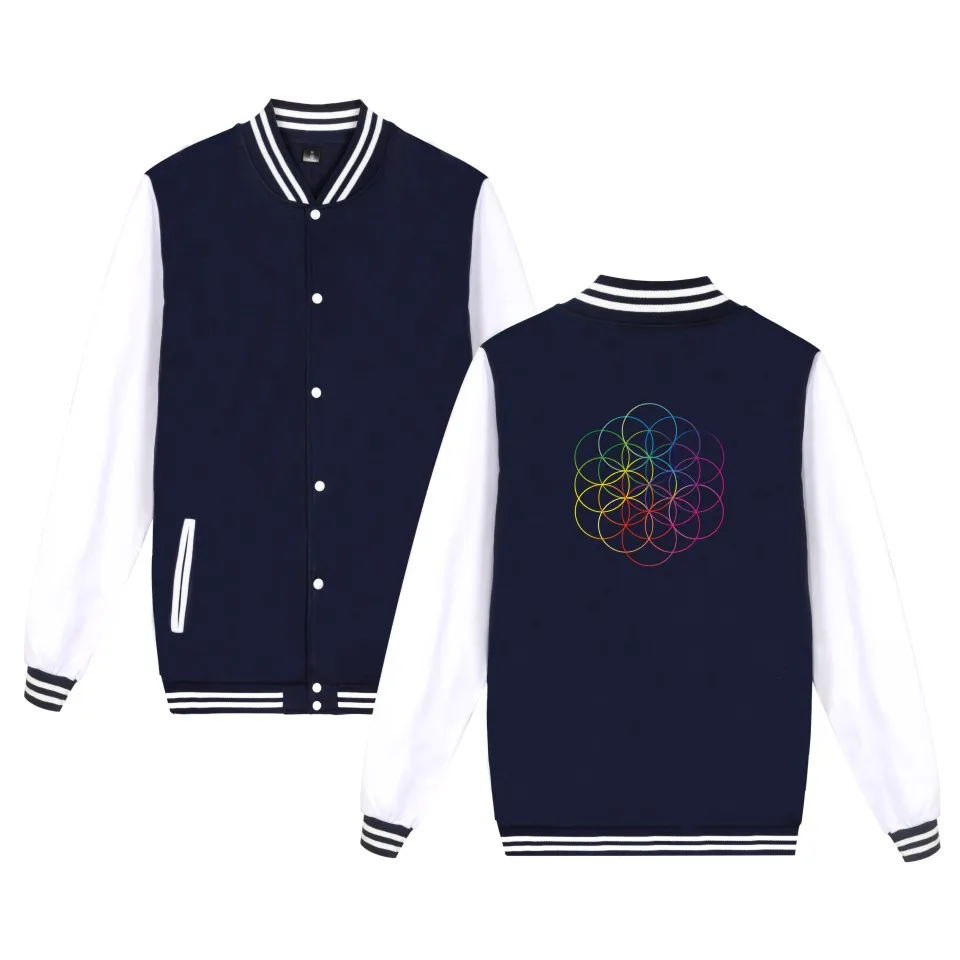 Бейсбольная куртка с музыкальной группой Coldplay модные стильные толстовки Мужская