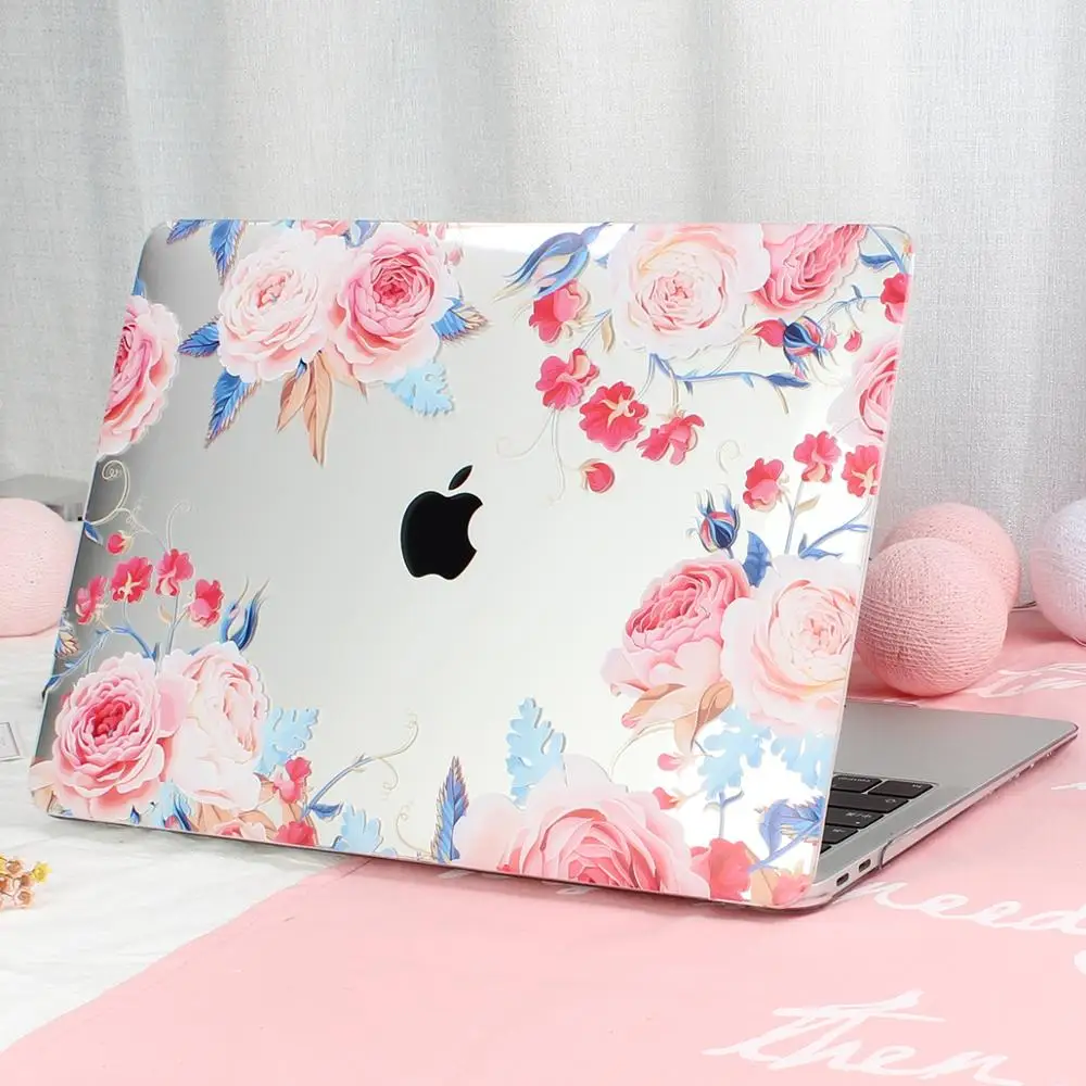 Цветочный чехол для ноутбука Macbook Air 11 13 3 2020 A2338 жесткий пластиковый macbook New Pro 15 A2251