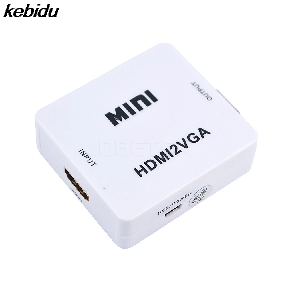 Видео конвертер 1080P VGA адаптер с 3 5 мм Джек аудио Выход совместимому HDMI в комплект