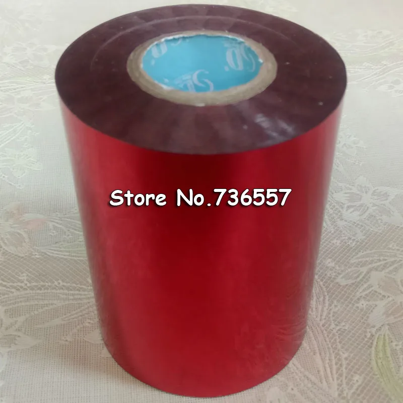

80mmx120M Red Color Hot Stamping Foil Heat Transfer Napkin Gilding PVC business Card Emboss