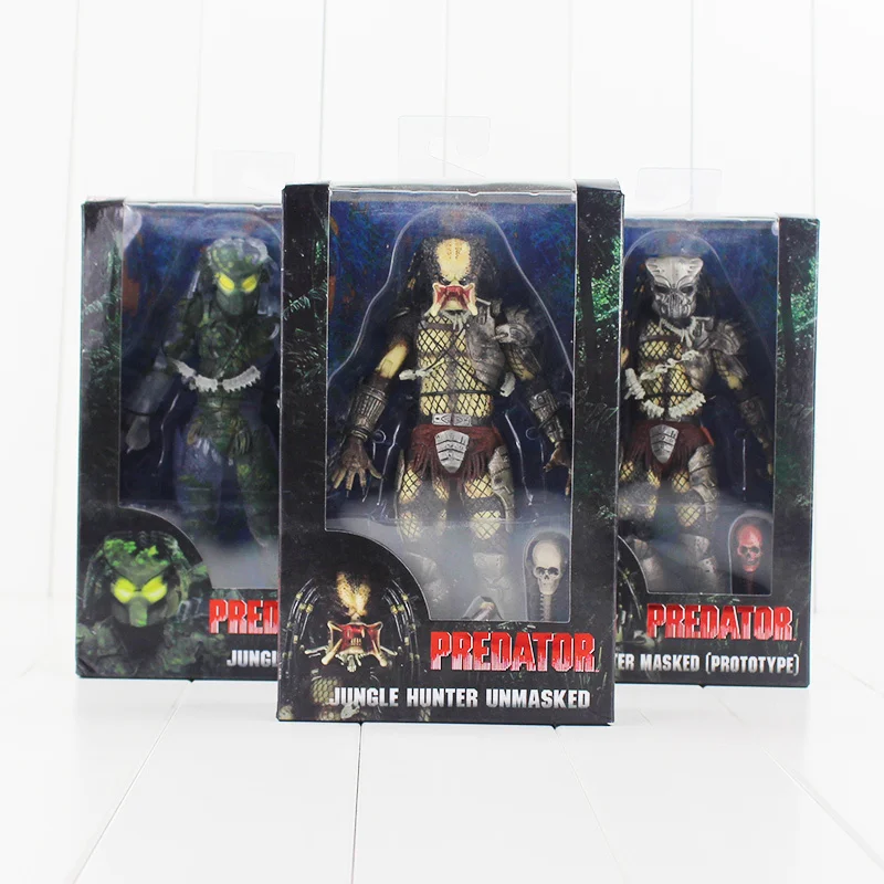 3 pz/lotto 20 см NECA Predator Рисунок Модель игрушки чужой ПВХ Modello джунгли DEMONE Охотник