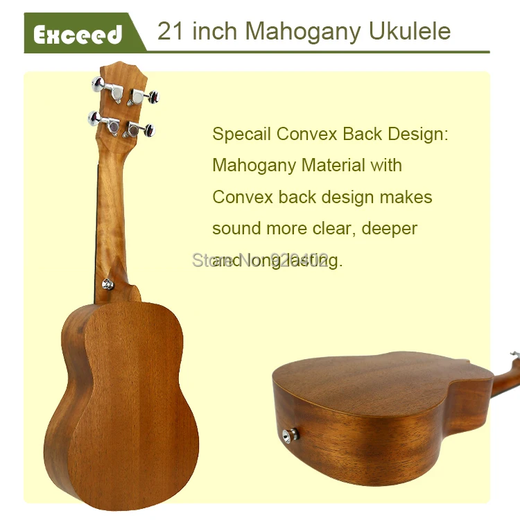 

21 inch Mahogany Ukulele Acoustic Guitar Soprano Hawaii Ukelele Musical Instrument uke Guitarra handcraft guitra free shipping