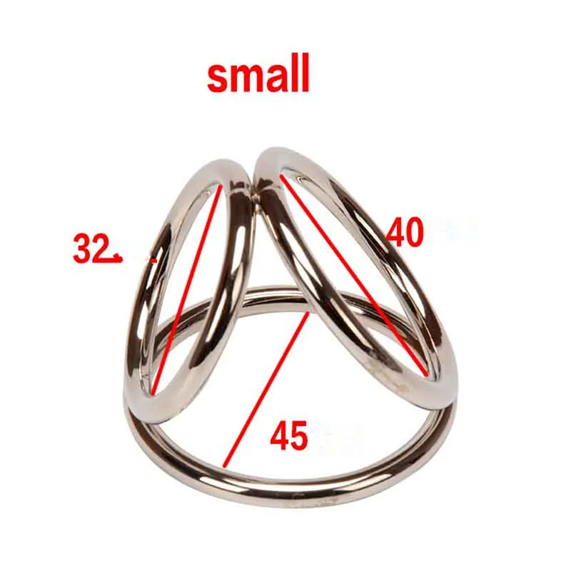 Тройная петля металлическая петух кольцо клетка усилитель эрекции импотенции