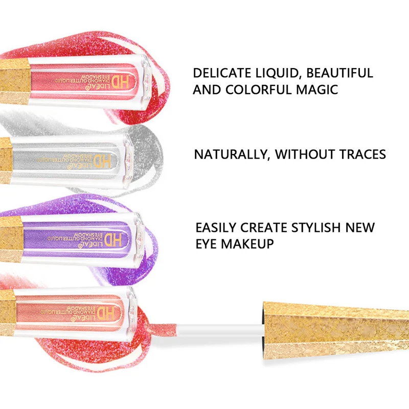 6 Colors Long-lasting Liquid Eyeshadow Waterproof Makeup Cosmetic Metalic Women Beauty Glitter Pigments Gel Eye Shadow Cream |