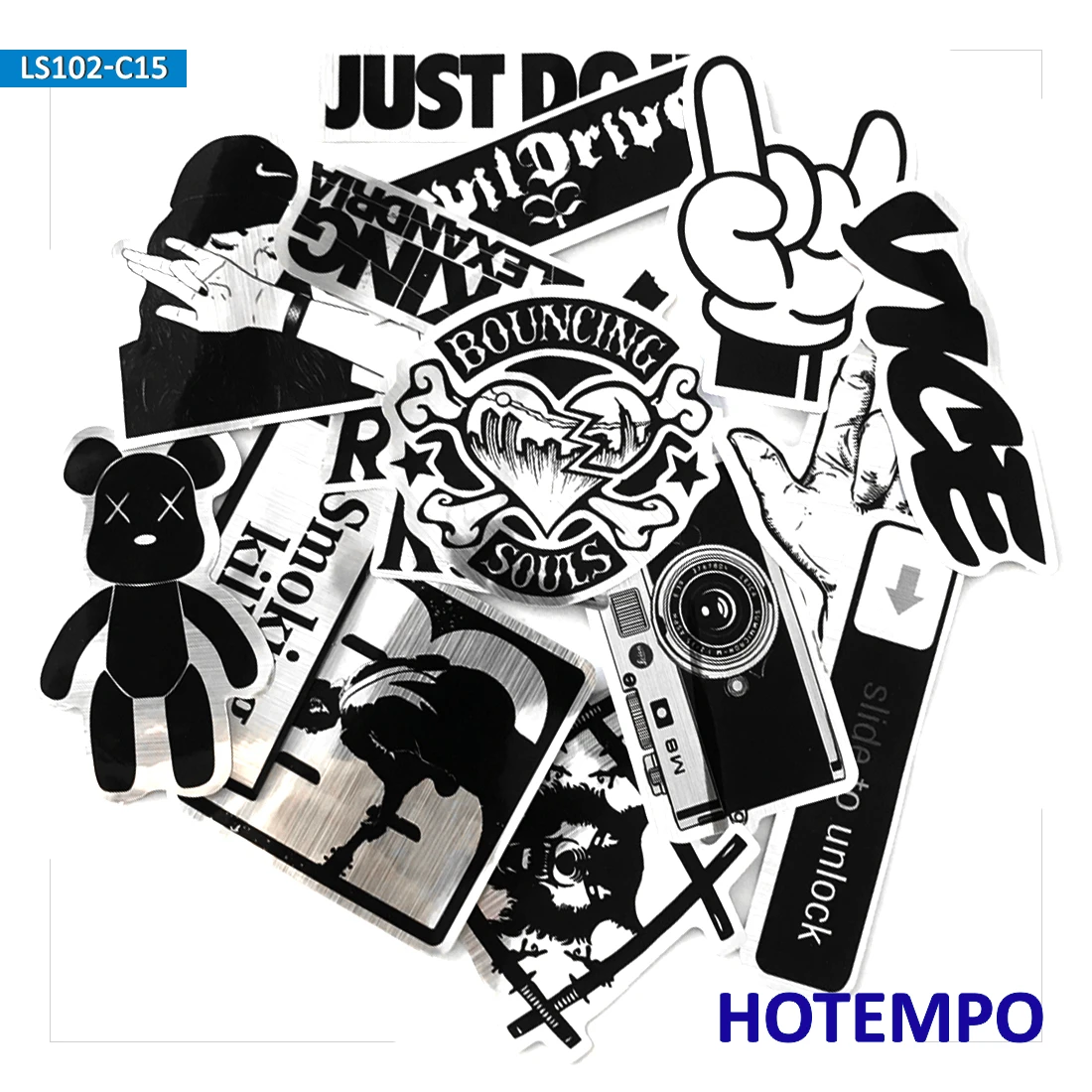 15 шт Поддельные металлические имитация металла травления стиль наклейки на