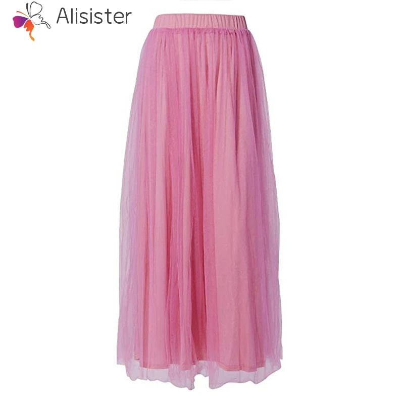 12 видов цветов Женская эластичная юбка макси с высокой талией однотонная