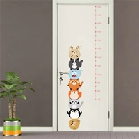 forest animals height measure wall stickers for kids bedroom nursery height ruler growth chart room decoration poster mural
