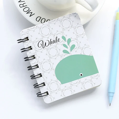 Cute Pocket book Mini coil notebook Kawaii Animal notepad 80 sheet Blank paper memo agenda Diary Stationery Office School 01720 - Цвет: 5