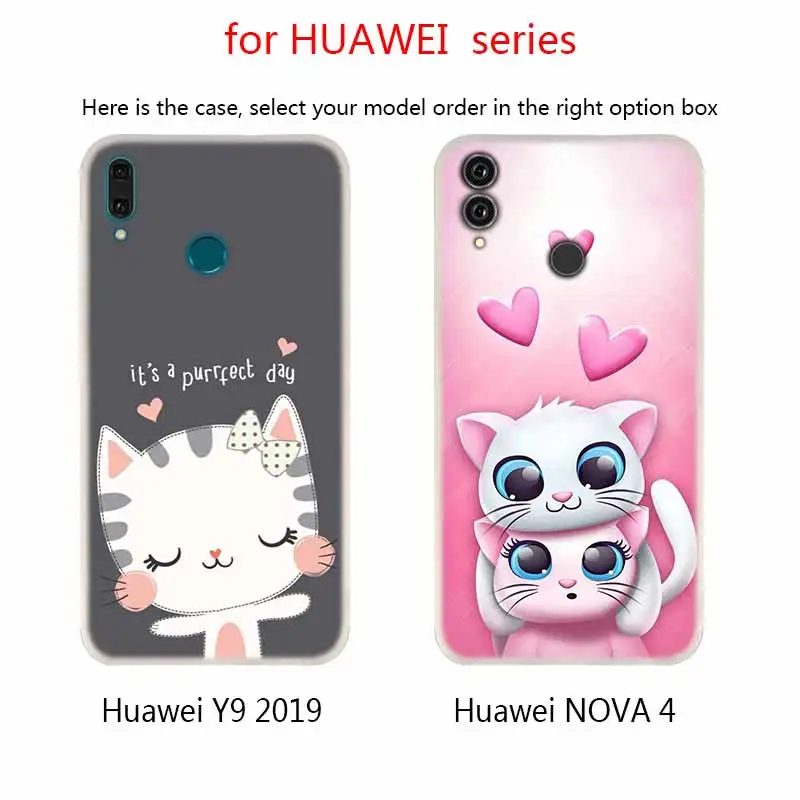 Новогодние подарки милый чехол с кошками мягкие силиконовые чехлы для Huawei Mate 10 Lite