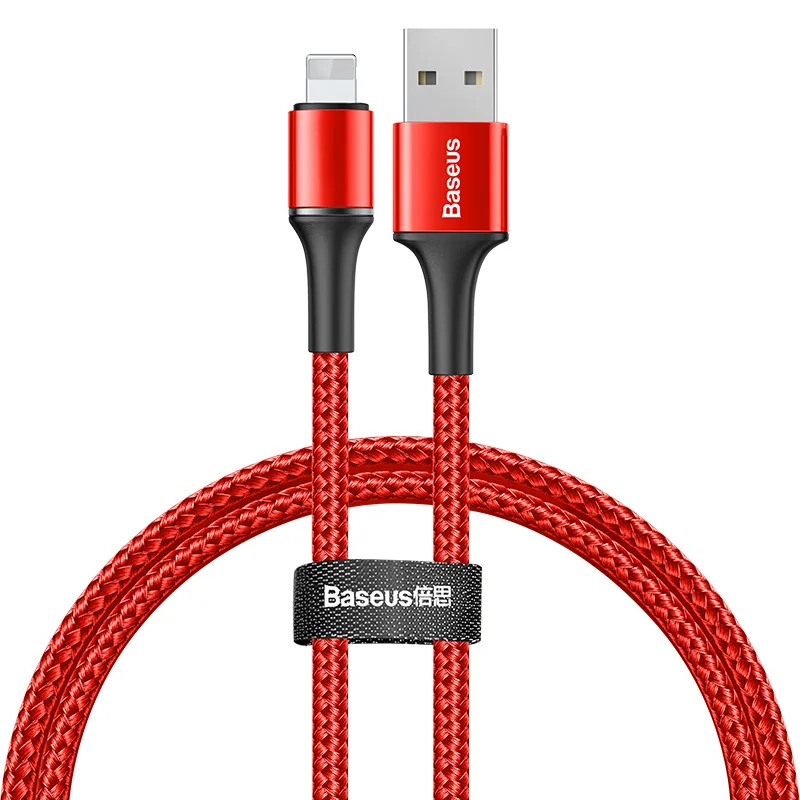 Baseus USB кабель для iPhone зарядное устройство Быстрая зарядка данных кабель мобильного телефона для iPhone Xs Max Xr X 11 8 7 6S 5 5S iPad провод шнур 3 м - Цвет: Red