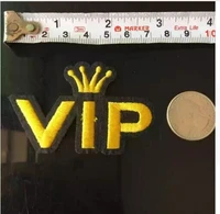 dd10pcslotgold crown embroidered patches ironon letter vip embroidery patch for clothes shoes bag adhensive decoration applique