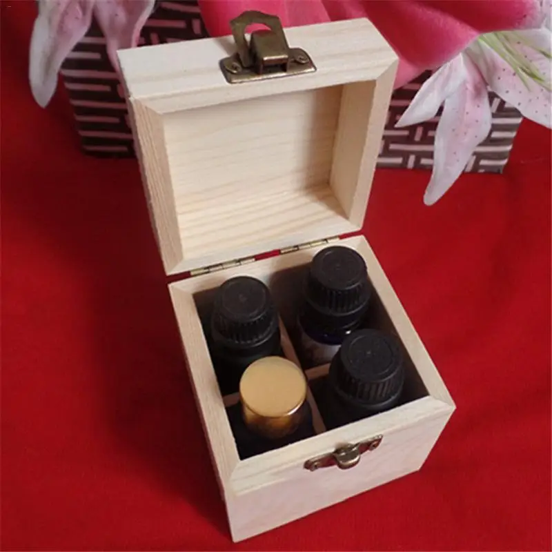 4 слота экологически чистый контейнер для хранения эфирных масел из цельного