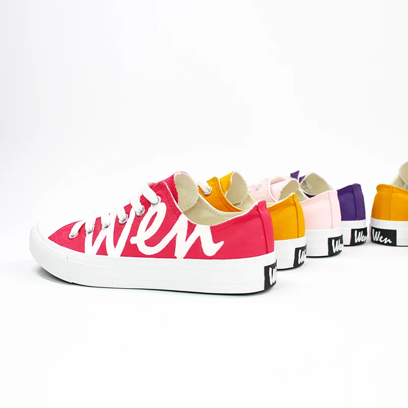 Женские и мужские кроссовки Wen повседневные парусиновые с низким верхом