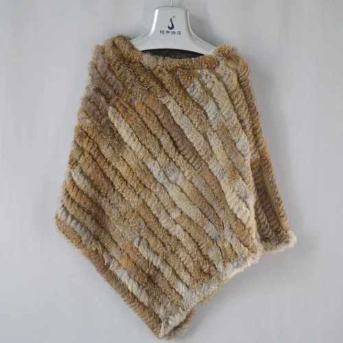 natural yellow Новинка, женские шарфы-пончо из натурального кроличьего меха, зимний женский меховой Палантин из натурального кроличьего меха - Цвет: natural yellow