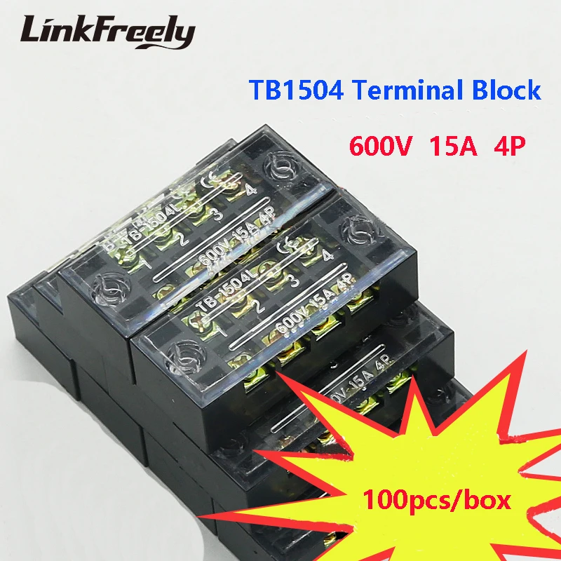 10 шт. двухрядные клеммные колодки TB1504 4P 15 А/600 В|Терминалы| |