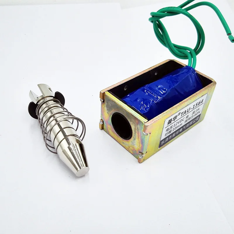 TAU 1564 ход 0 12 мм 60N вытяжной открытый каркас Электрический магнит DC12V 24V Линейный